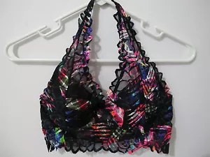 NIP Victoria's Secret PINK Dark Palm Lightly Lined Halter Bralette Bra XS1 - Picture 1 of 4