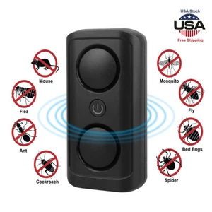 Electronic Plug-In Ultrasonic Pest Insect Rodent Repeller Cockroach Mice Rat Bug - Picture 1 of 10