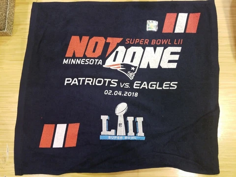 NEW ENGLAND PATRIOTS SUPER BOWL 52  2018 GAME RALLY TOWEL Cover