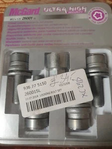 McGard SL UHS Ultra High Security Locking Wheel Bolts M12x1.25 34.5mm 26001SL - Picture 1 of 2