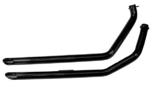 Black Slash Cut 1 3/4" Drag Pipes Exhaust For 86-06 Harley Softail 90030 - Picture 1 of 1