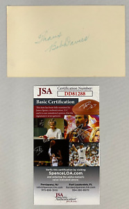 Bob Davies Signed Index Card JSA Certified w/COA NBA Rochester Royals HOF 1970!