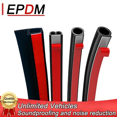2M Rubber Seal Weather Strip Foam Sticky Tape Door Window Draught Excluder - Image 1 of 4