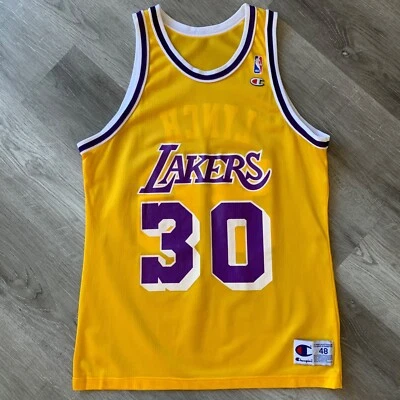 GEORGE LYNCH Los Angeles Lakers Champion Jersey 48 XL Vintage NBA - Image 1 of 4