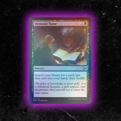 FOIL - Demonic Tutor - Custom Magic: The Gathering Card - High-Quality - Image 1 of 4