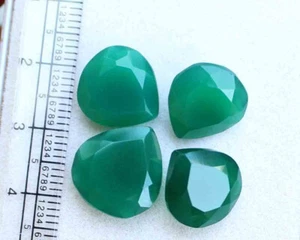 Piedras preciosas sueltas sin tratar corte facetado pera ónix verde natural de 22,10 quilates - Imagen 1 de 3