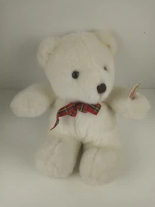 Commonwealth Hug-a-plush Vintage Beat White Plaid Bow 54294 With Tags - Picture 1 of 4