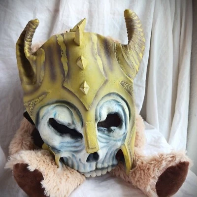 Rubie's Skeleton King Warrior Face Mask Latex Halloween Costume Disguise Damaged - Image 1 of 4