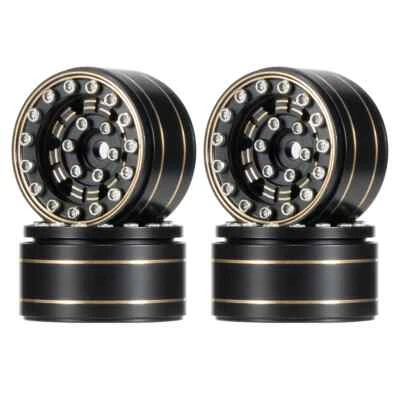 1.0" Brass Beadlock Wheel Rim w/ Negative Offset for RC Axial SCX24 TRX4M FCX24 - Image 1 of 4