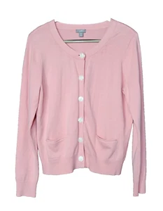 J.Jill rosa Stretch Strickjacke Pullover M Knopfleiste Taschen Cottagecore Lagenlook - Bild 1 von 11
