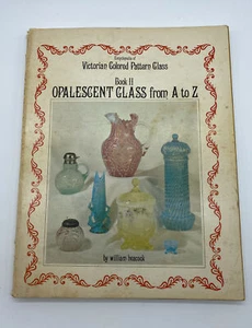 Victorian Colored Pattern Opalescent Glass A to Z William Heacock Autographed - Picture 1 of 5