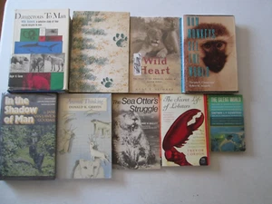 ZOOLOGIE KONVOLUT 9 BÜCHER ÜBER TIERE Affen Seeotter frei geboren Cousteau Hummer - Bild 1 von 3
