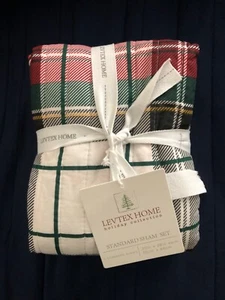 Levtex Home Spencer Red Plaid Quilted 2 Standard Sham Set 20in X 26in each - Picture 1 of 6