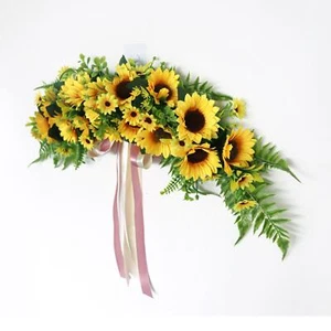 29inch Artificial Swag Floral Garland Arch Wreath - Picture 1 of 7