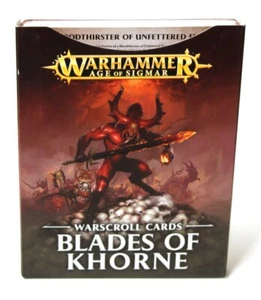 Warhammer Age of Sigmar Blades of Khorne solo carte Warscroll - Foto 1 di 3