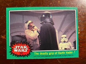 STAR WARS  1977 - The Deadly Grip of Darth Vader ! - Series 4 Card #237 Green - Picture 1 of 6