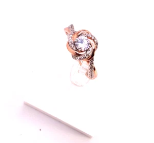 Giani Bernini Cubic Zirconia Rose Gold over Sterling Silver Ring Size 9 MSRP $85 - Picture 1 of 6