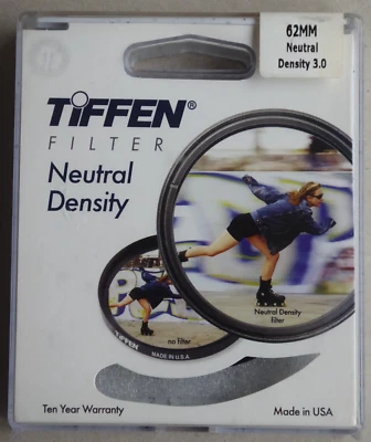Tiffen 62mmNeutral Density ND3.0 / 10 Stop Filter.  Optical Glass Made in USA - Image 1 of 4