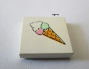 Lego 3068bpb0016 Tile 2x2 with Ice Cream Cone du 6409 6411 ou MOC TBE A4 - Imagen 1 de 1