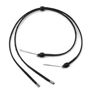 LEATHER ~ STAMPEDE STRING ~ COTTER PINS - BLACK - Picture 1 of 2