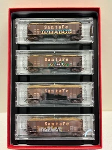 N Scale Micro Trains MTL 993 05 080 ATSF Weathered & Graffitied Hopper 4-Pack - Picture 1 of 3