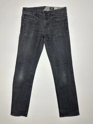 Volcom Vorta Slim Straight Men's Youth Denim Jeans Size 28 Washed Black Stretch - Image 1 of 4