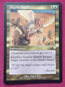 Magic The Gathering INVASIÓN ESCUDO ANGELICO tarjeta azul/blanca Magic The Gathering - Imagen 1 de 2