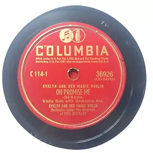 Evelyn and Her Magic Violin - Vintage 4 Record Set - Columbia C-114 - 78 RPM 10" - Bild 1 von 12