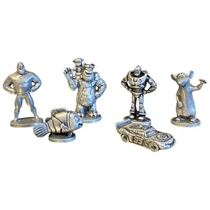 MONOPOLY Disney Pixar 2007 ☆ Replacement Game Pieces ☆ 6 Silver Tokens - Picture 1 of 4