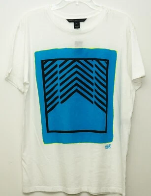 NUEVO CON ETIQUETAS MARC by MARC JACOBS HOMBRE CUELLO REDONDO CAMISETA TOP CAMISA BLANCA TALLA XL $88 Foto 1 de 3