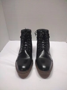 Men's AZ Black Feldspar Double Zipper 2 Buckle Size 13M Boot - Picture 1 of 14