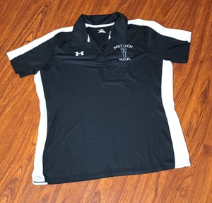 Under Armour Mädchen XXL schwarz Polytech lockere Passform HEAT GEAR Golf Poloshirt SCHÖN - Bild 1 von 5
