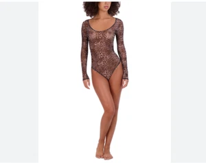 Steve Madden Long-Sleeve Mesh Bodysuit $66 - Picture 1 of 5
