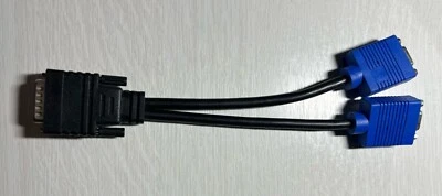 BLC DMS-59 Monitor Adapter 59-polig auf 2 x VGA Anschluss (schwarz, ~255mm) - Bild 1 von 4