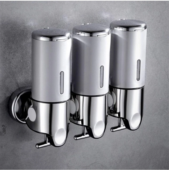 Dispensador y organizador de bomba de ducha de baño montada en la pared con cámara 3 en 1 Foto 1 de 4