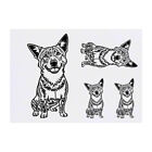 4 x 'Smiling Australian Cattle Dog' Temporary Tattoos (TO00067706)