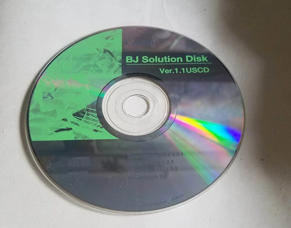 Canon Bubble Jet BJ Solution Disk Ver. 1.1 USCD Utilities: PhotoStitch, Browsers - Image 1 of 1