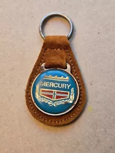 MERCURY Orig 70's Vtg key ring with Suede Leather fob - Picture 1 of 3
