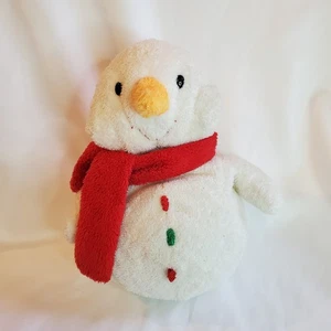 TY Pluffies Schneemann weiß Plüschtier Stofftier Tylux rot Schal - Bild 1 von 4