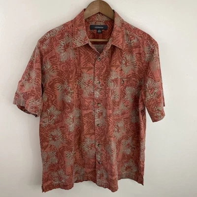 Camisa Hawaiana Croft & Barrow Para Hombre Grande Multicolor Floral Manga Corta Ripstop Foto 1 de 4