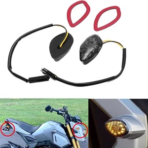 2x Luces LED ámbar de montaje empotrado de humo para Honda Grom 125 2013-2019 - Imagen 1 de 8