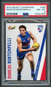 PSA 8 - 2015 Western Bulldogs AFL Select Rookie Graded Card - Marcus Bontempelli - Picture 1 of 3
