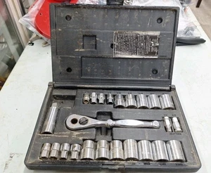 Vintage O-Ratchet 12-Piece Socket Set 3/8” Drive Deluxe S.A.E Tool Set (used) - Picture 1 of 3