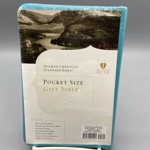 HCSB Holman Compact Bible Teal Flower Design 2015 Jesus Words In Red / NEW - Picture 1 of 4