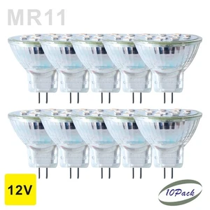 10er Pack MR11 LED Glühbirne 1,5W 12V GU4 Lampensockel Downlight, für Vitrinenlampe - Bild 1 von 9