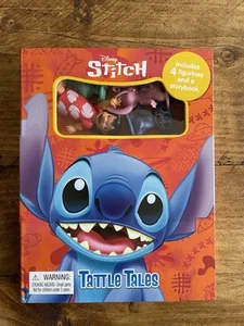 Disney Stitch Tattle Tales , Includes 4 Figurines And A Storybook, Brand New - Picture 1 of 2