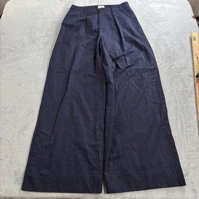 NWT CAMI NYC Rylie Linen Bld High Rise Pleated Trouser Wide Leg Pants Womens 6 - Image 1 of 4