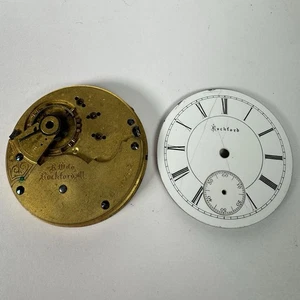 R.W. Co. Rockford Ill. Taschenuhrwerk für Ersatzteile - Bild 1 von 9