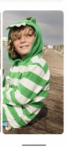Mini Boden Appliqué Towelling Throw-on, Green/Ivory Crocodile 11-12 Y - Picture 1 of 3