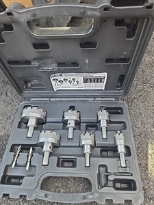 Klein Tools 31873 8-Piece Master Electrician's Carbide Hole Cutter Set - Picture 1 of 11